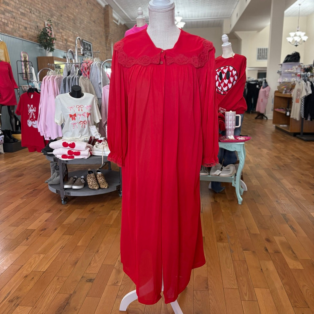 VTG Peignoir Red Robe L